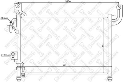 1045689SX STELLOX Конденсатор, кондиционер