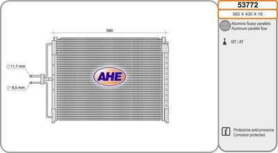 53772 AHE Конденсатор, кондиционер