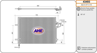 43493 AHE Конденсатор, кондиционер