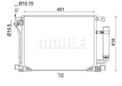 AC953000S MAHLE Конденсатор, кондиционер