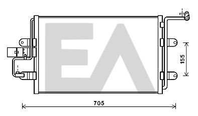 30C02007 EACLIMA Конденсатор, кондиционер
