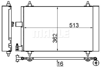 AC585001S MAHLE Конденсатор, кондиционер