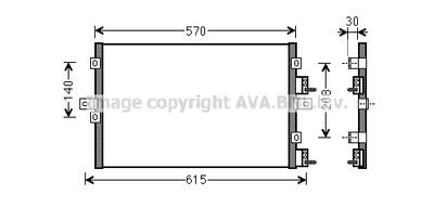 CR5114 AVA QUALITY COOLING Конденсатор, кондиционер