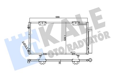 345580 KALE OTO RADYATÖR Конденсатор, кондиционер