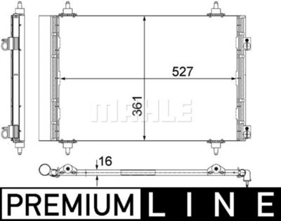 AC554000P MAHLE Конденсатор, кондиционер