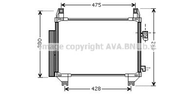 TOA5407D AVA QUALITY COOLING Конденсатор, кондиционер