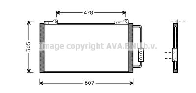 AU5139 AVA QUALITY COOLING Конденсатор, кондиционер