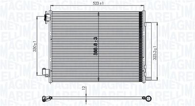 350203823000 MAGNETI MARELLI Конденсатор, кондиционер