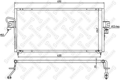 1045323SX STELLOX Конденсатор, кондиционер