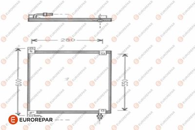 E163186 EUROREPAR Конденсатор, кондиционер