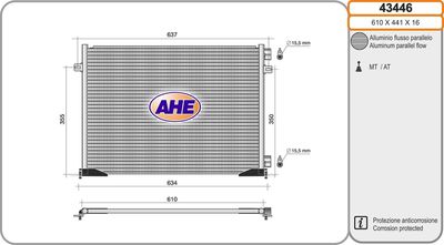 43446 AHE Конденсатор, кондиционер