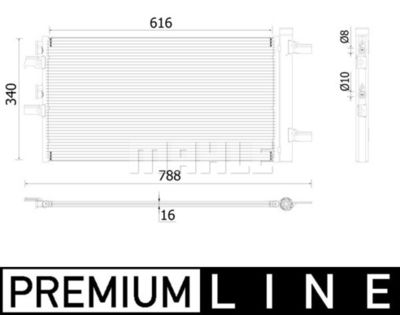 AC895000P MAHLE Конденсатор, кондиционер