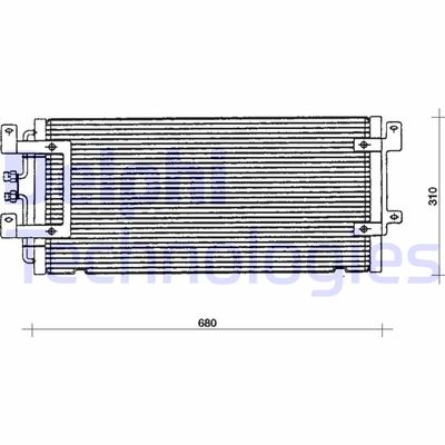 TSP0225075 DELPHI Конденсатор, кондиционер