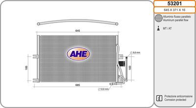 53201 AHE Конденсатор, кондиционер