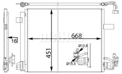 AC774000S MAHLE Конденсатор, кондиционер