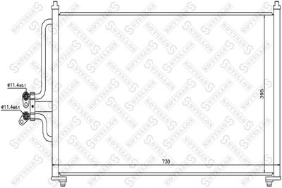 1045459SX STELLOX Конденсатор, кондиционер