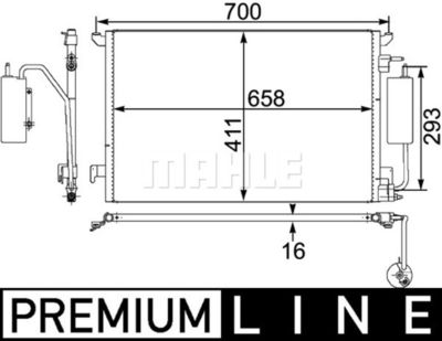 AC411000P MAHLE Конденсатор, кондиционер