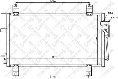 1045642SX STELLOX Конденсатор, кондиционер