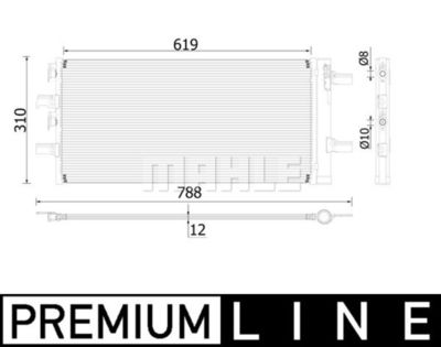 AC892000P MAHLE Конденсатор, кондиционер