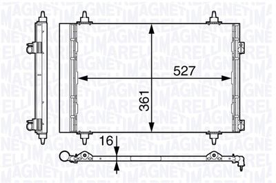 350203714000 MAGNETI MARELLI Конденсатор, кондиционер