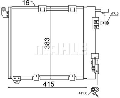 AC349000S MAHLE Конденсатор, кондиционер