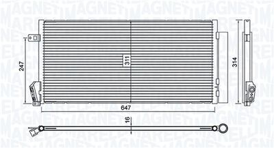 350203619000 MAGNETI MARELLI Конденсатор, кондиционер