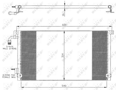 35328 NRF Конденсатор, кондиционер