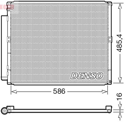 DCN50113 DENSO Конденсатор, кондиционер
