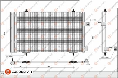 1626267480 EUROREPAR Конденсатор, кондиционер