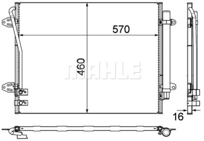 AC734000P MAHLE Конденсатор, кондиционер