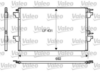 814007 VALEO Конденсатор, кондиционер