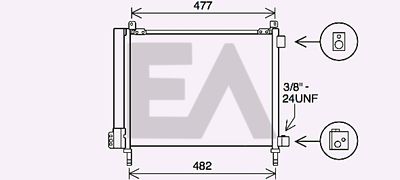 30C18056 EACLIMA Конденсатор, кондиционер