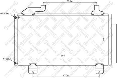 1045672SX STELLOX Конденсатор, кондиционер