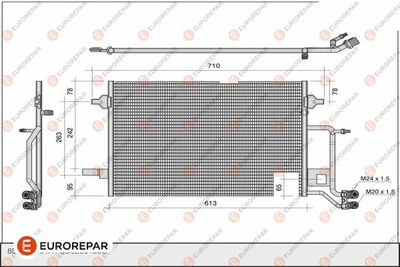 1609636180 EUROREPAR Конденсатор, кондиционер