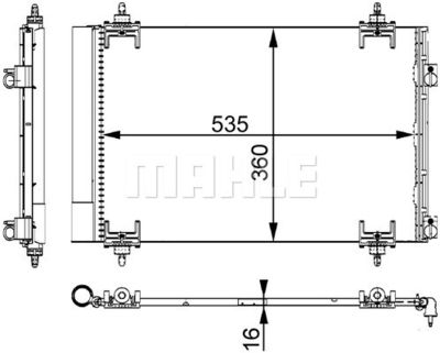 AC667000S MAHLE Конденсатор, кондиционер