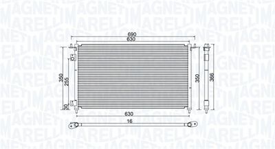 350203970000 MAGNETI MARELLI Конденсатор, кондиционер