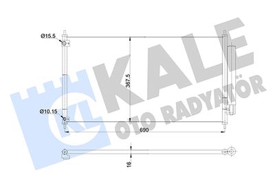 345405 KALE OTO RADYATÖR Конденсатор, кондиционер