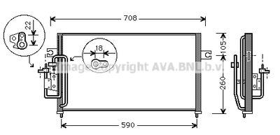 HY5059 AVA QUALITY COOLING Конденсатор, кондиционер