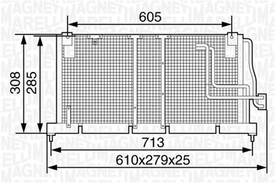 350203233000 MAGNETI MARELLI Конденсатор, кондиционер