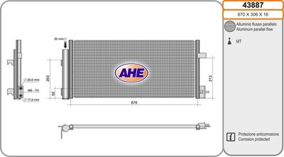 43887 AHE Конденсатор, кондиционер