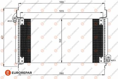 1610162580 EUROREPAR Конденсатор, кондиционер