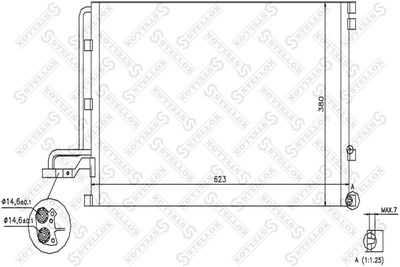 1045572SX STELLOX Конденсатор, кондиционер