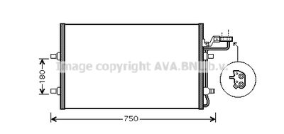 VO5149 AVA QUALITY COOLING Конденсатор, кондиционер