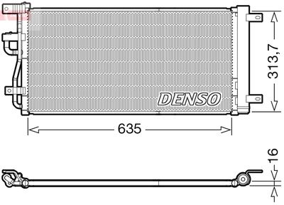 DCN15007 DENSO Конденсатор, кондиционер