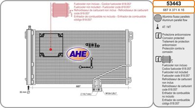 53443 AHE Конденсатор, кондиционер