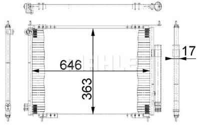 AC678000S MAHLE Конденсатор, кондиционер