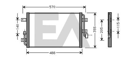 30C25032 EACLIMA Конденсатор, кондиционер