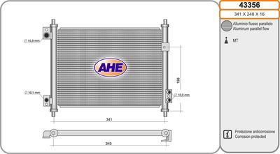 43356 AHE Конденсатор, кондиционер