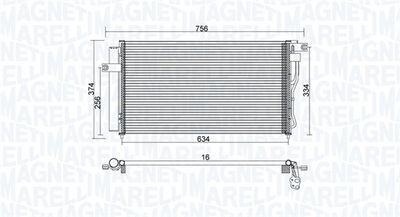 350203953000 MAGNETI MARELLI Конденсатор, кондиционер