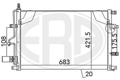 667124 ERA Конденсатор, кондиционер